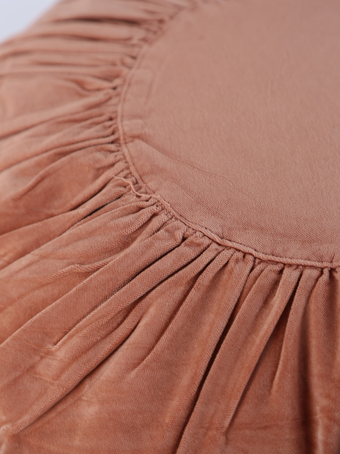 Round Velvet Cushion - Peach, Rose
