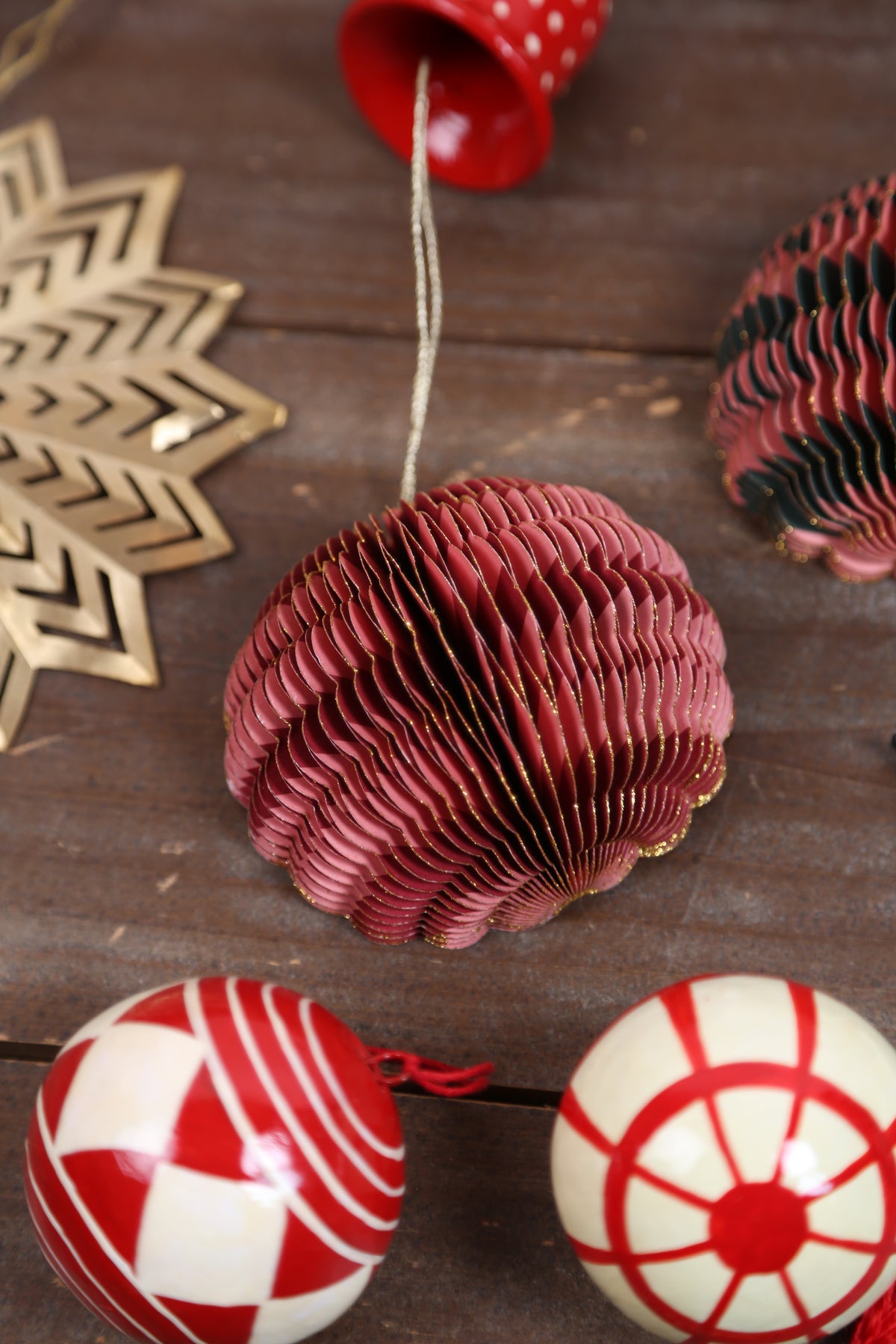 Hanging Brass Snowflakes - Set Of 3