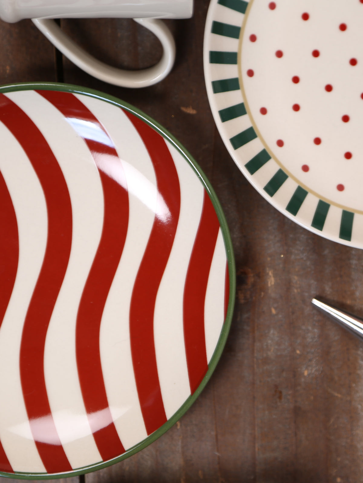 Candy Stripe &amp; Jolly Wave - Side Plate Set of 2