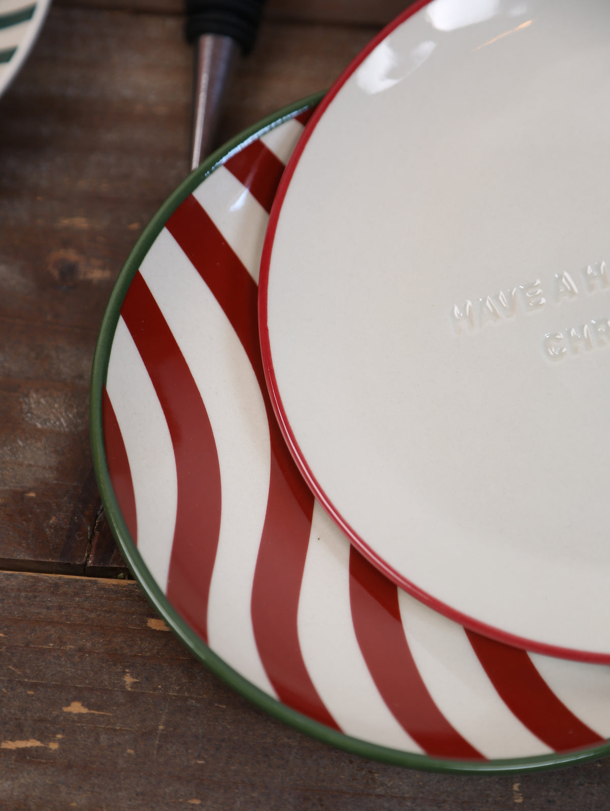Candy Stripe &amp; Jolly Wave - Side Plate Set of 2