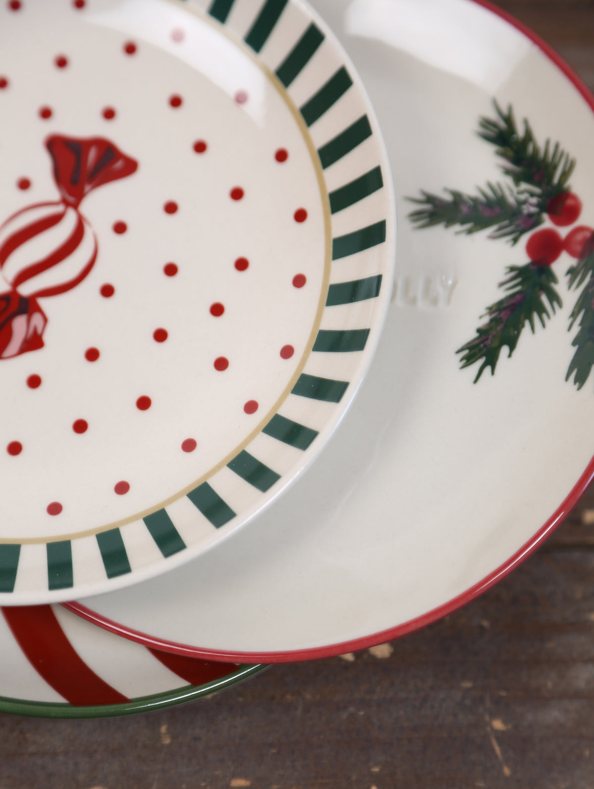 Candy Stripe &amp; Jolly Wave - Side Plate Set of 2
