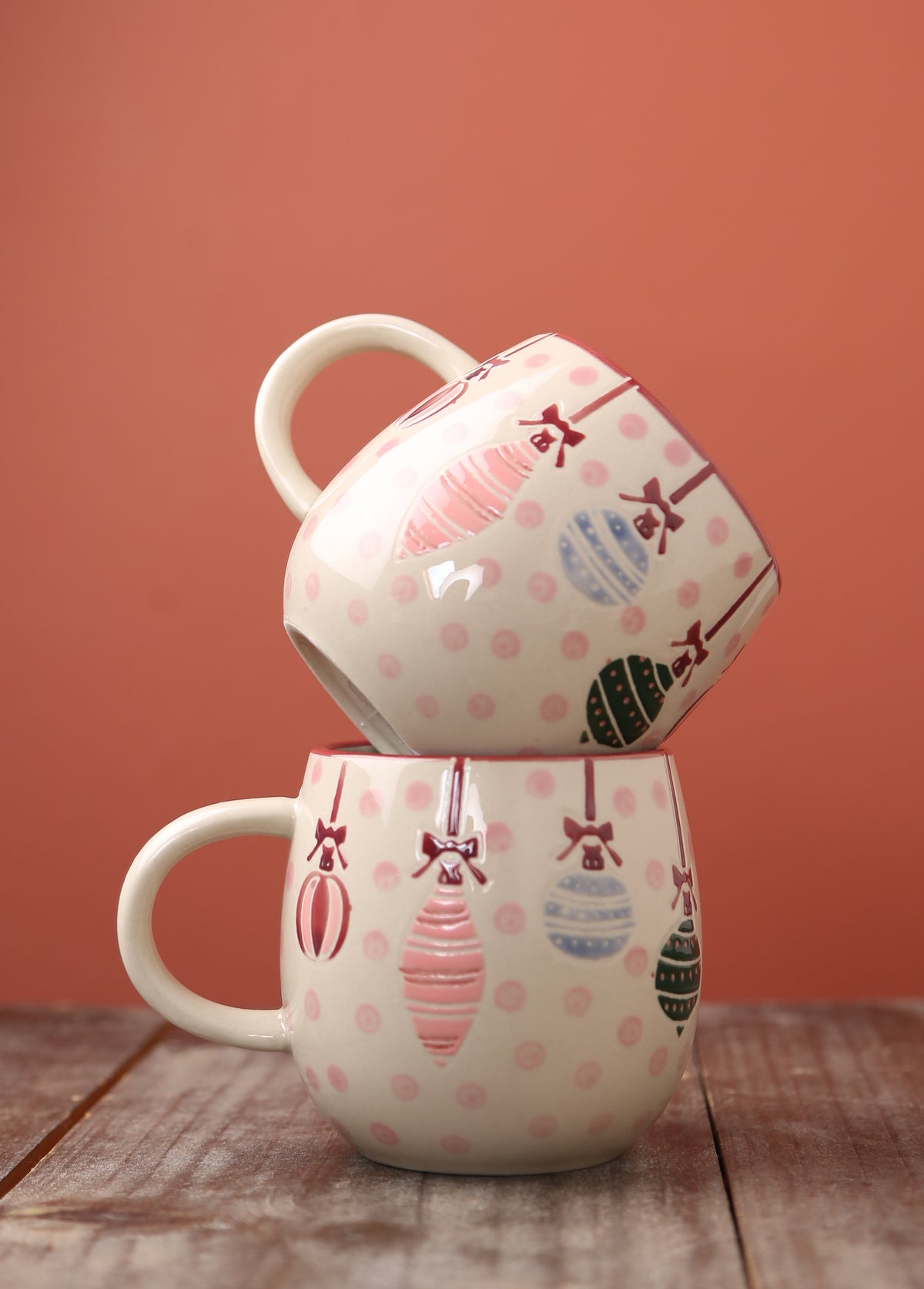 Ornamentia Hand Painted Mugs- Set of 2