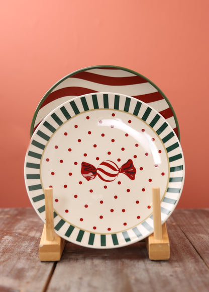 Candy Stripe &amp; Jolly Wave - Side Plate Set of 2