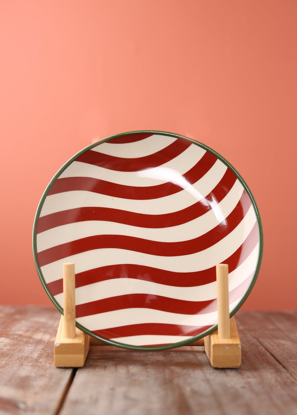 Candy Stripe &amp; Jolly Wave - Side Plate Set of 2