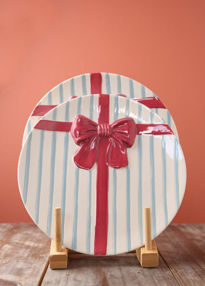 Bowie Patterned Stoneware Plates - Set of 2