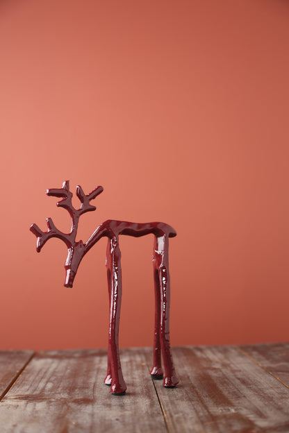 Ornamental deer - Burgundy - 2 Sizes Available