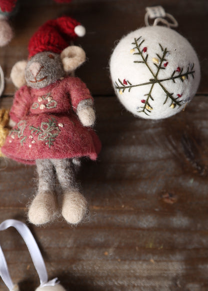 Frosted Forest Bundle - Handcrafted Felt Hanging Decorations