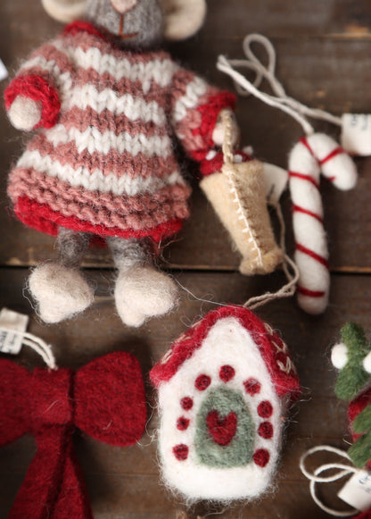 Frosted Forest Bundle - Handcrafted Felt Hanging Decorations