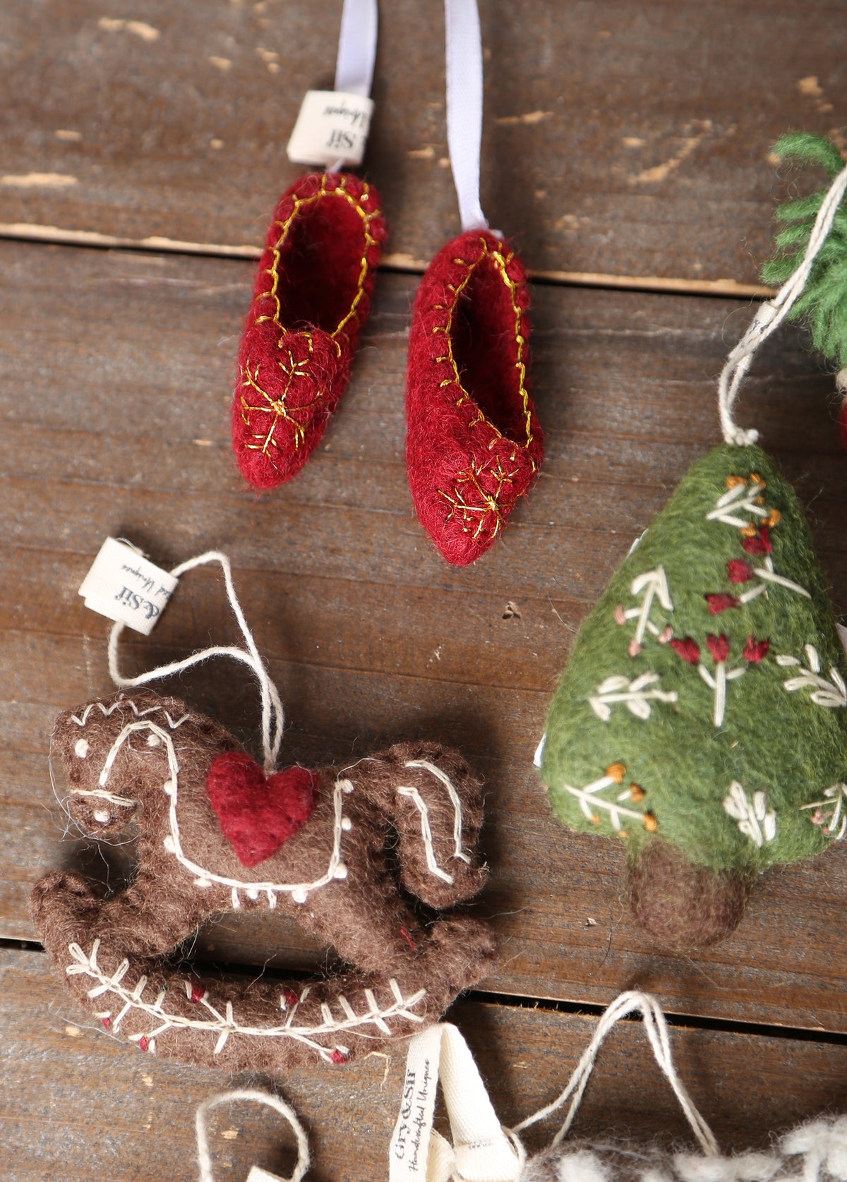 Yuletide Toyshop Bundle - Handcrafted Felt Hanging Decorations