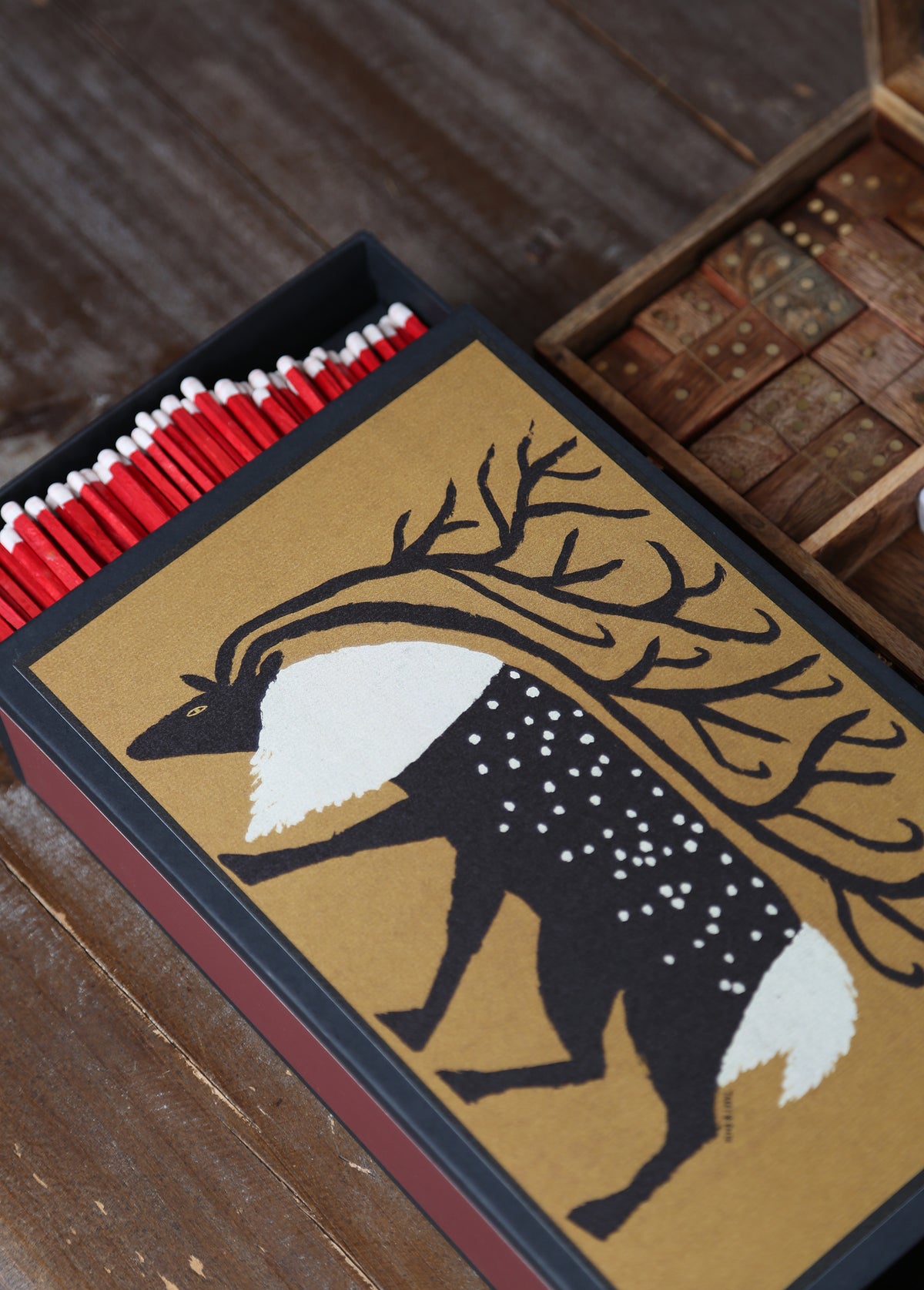 Giant Boxed Matches - Golden Reindeer