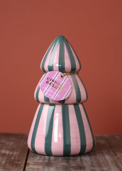 Cabana Ceramic Tree Candle - Cinnamon &amp; Clove