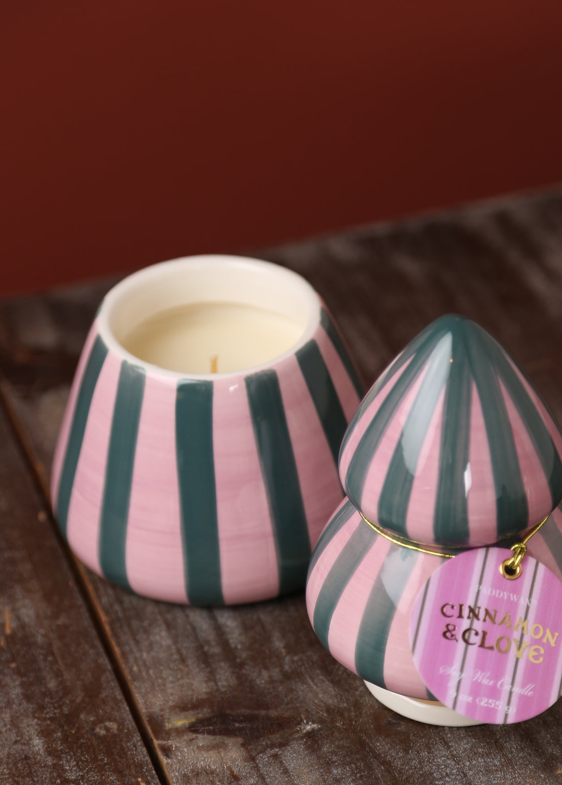 Cabana Ceramic Tree Candle - Cinnamon &amp; Clove