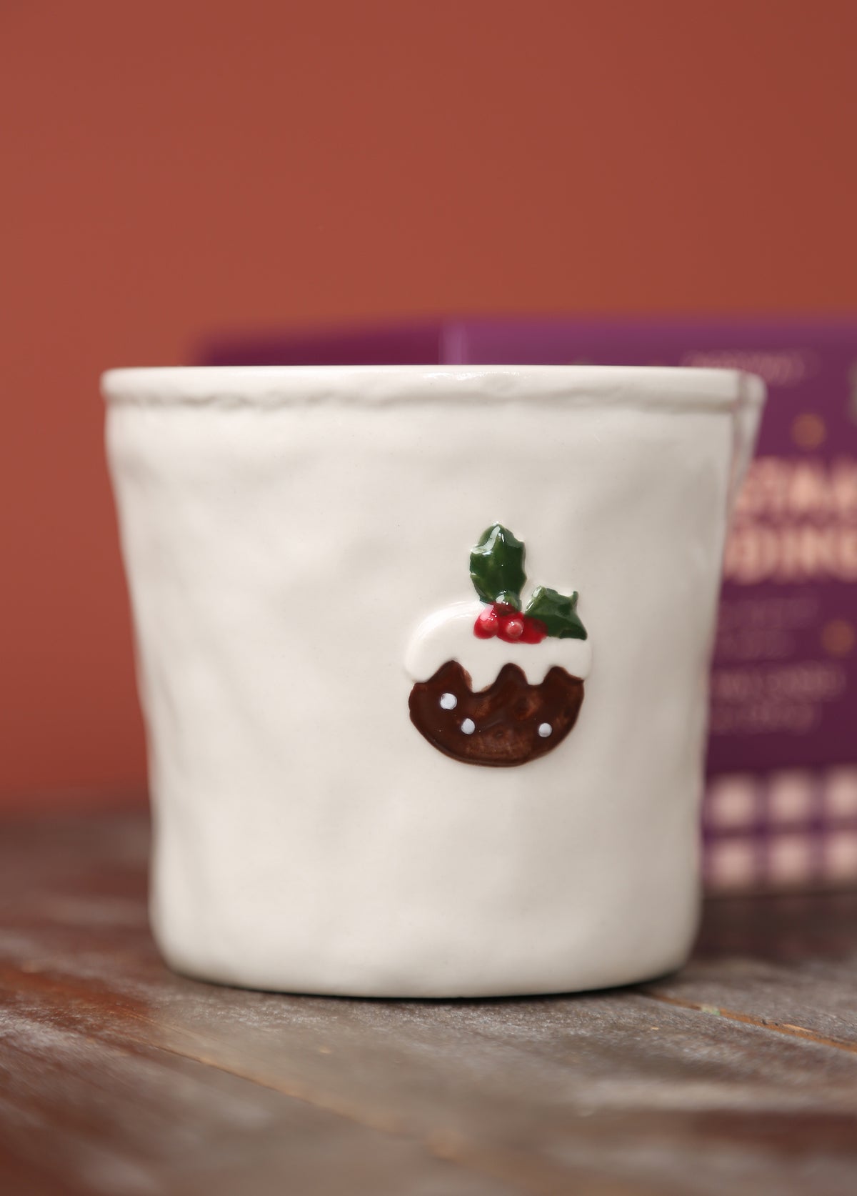 Christmas Pudding Boxed Ceramic Candle - Fruits &amp; Spices