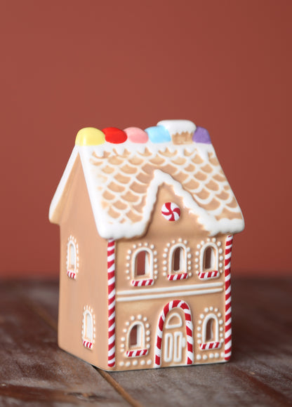 Ceramic Gingerbread House with 20 Incense Cones &amp; 1 Tea Light