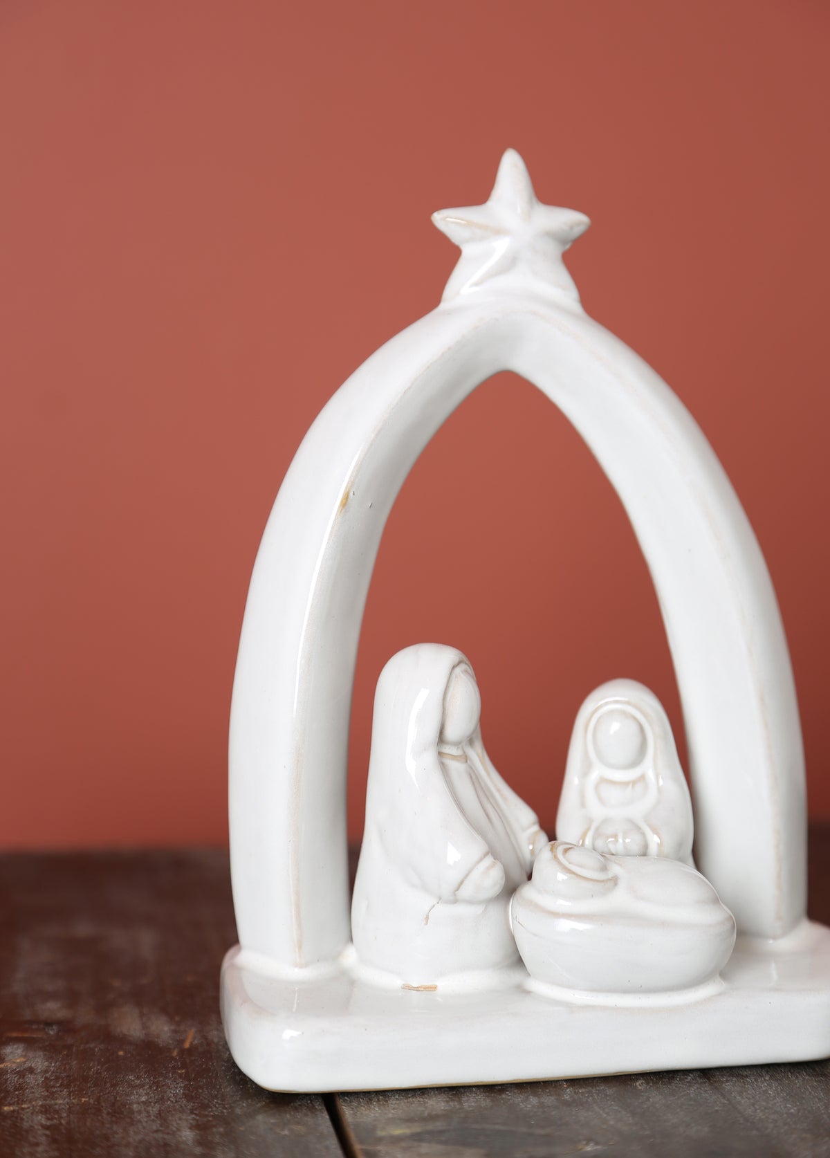 Ceramic Nativity Arch - Ivory