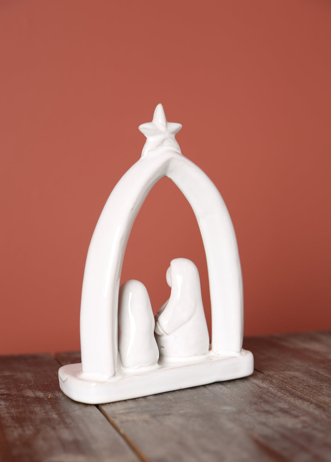 Ceramic Nativity Arch - Ivory