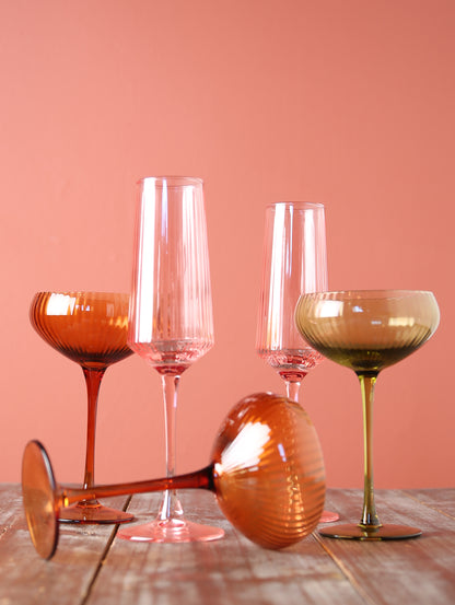 Luna Champagne Flutes - Set of 2 - Blush