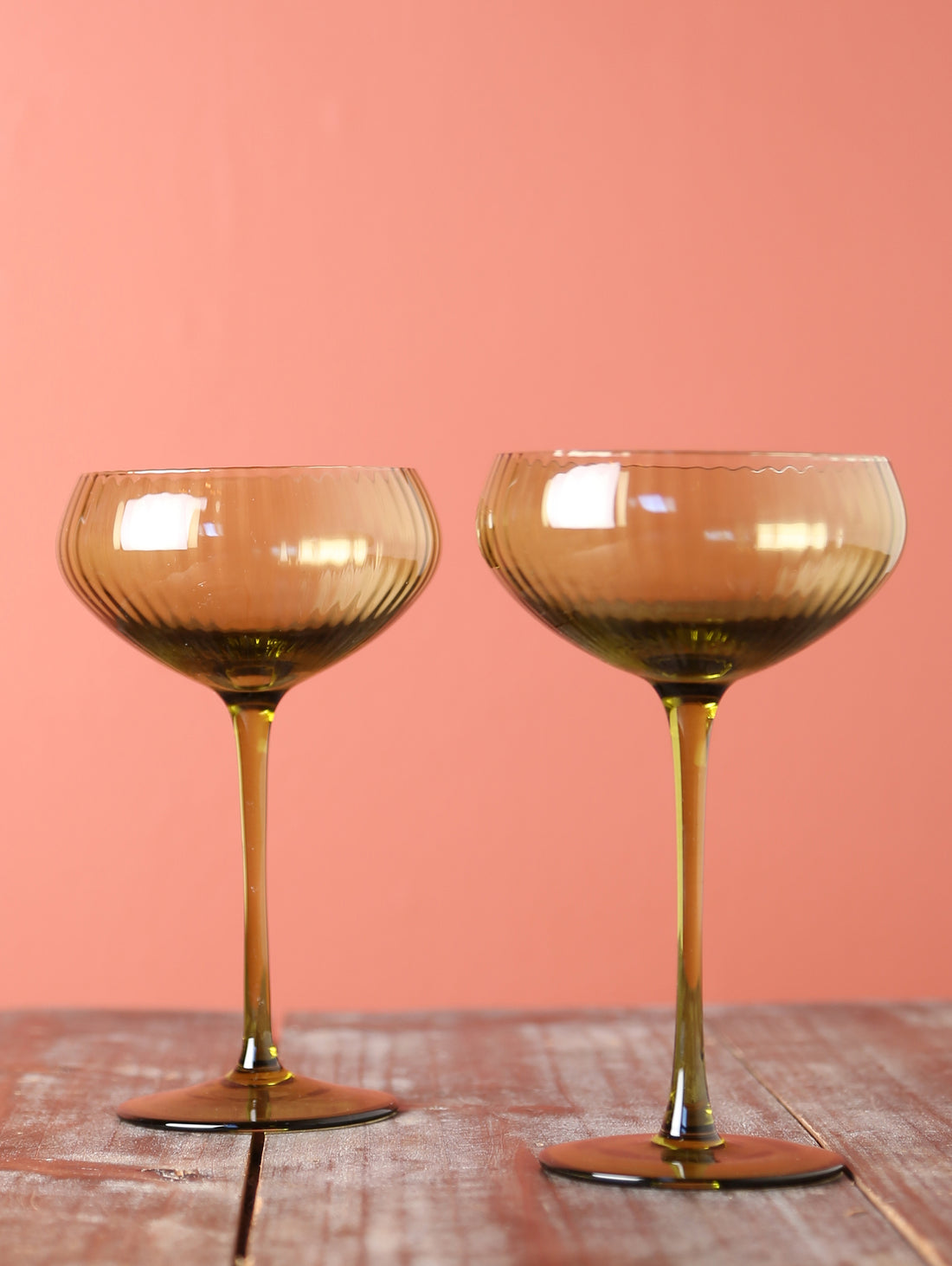Lou Coupe Glasses - Set of 2 - Olive