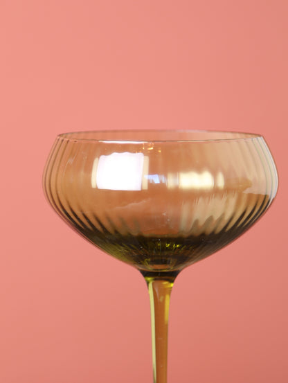 Lou Coupe Glasses - Set of 2 - Olive