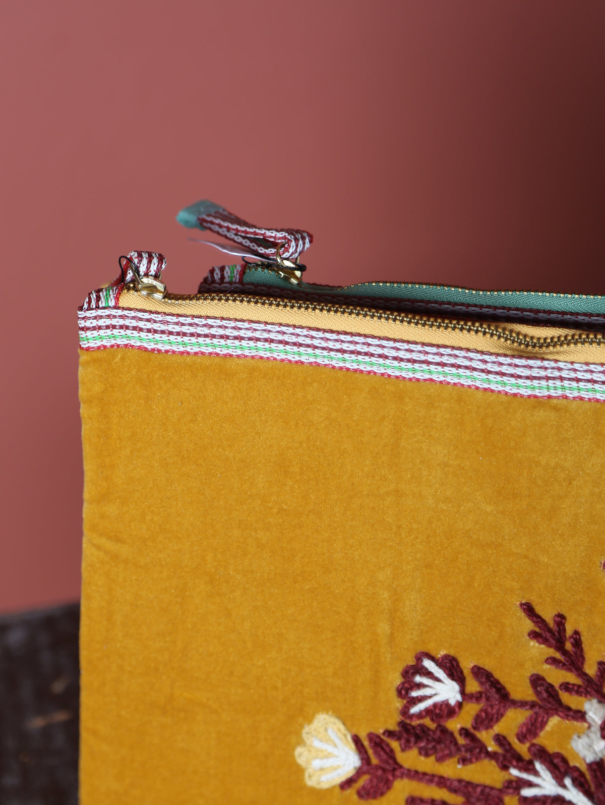Embroidered Velvet Ipad Sleeve - 2 Colours Available