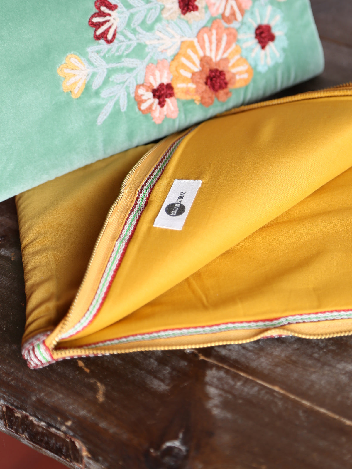 Embroidered Velvet Ipad Sleeve - 2 Colours Available