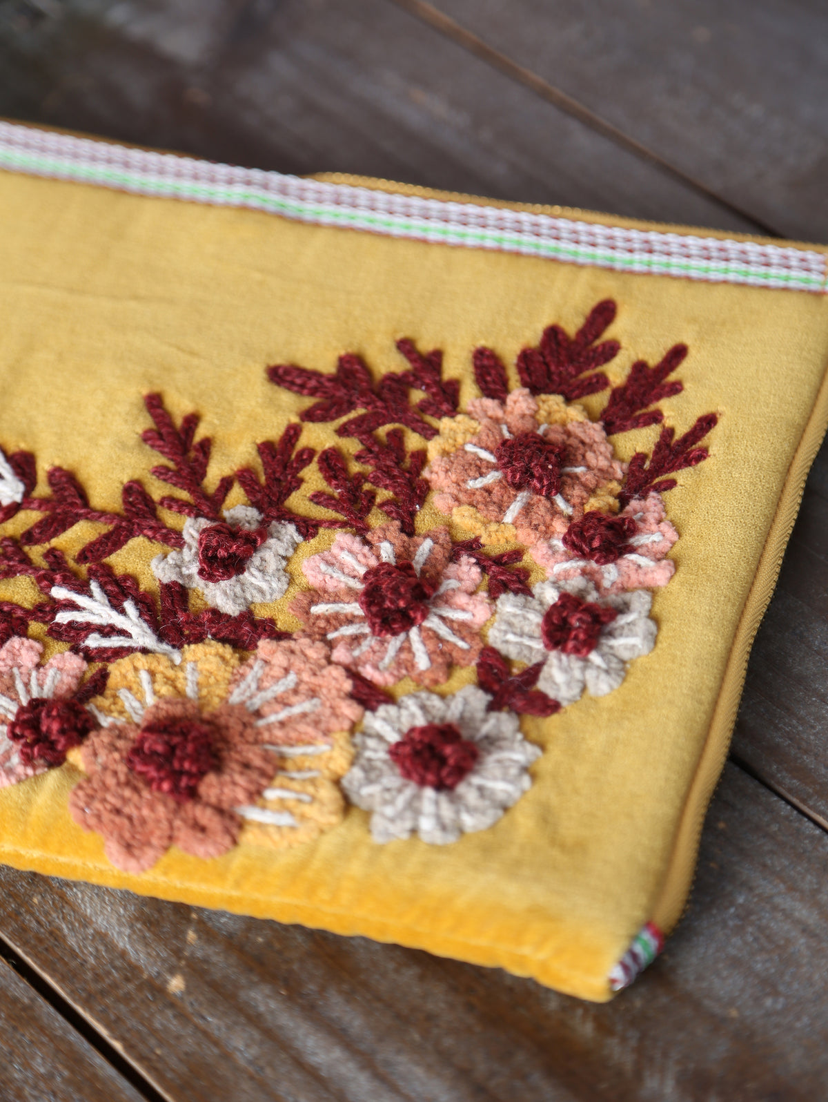 Embroidered Velvet Ipad Sleeve - 2 Colours Available