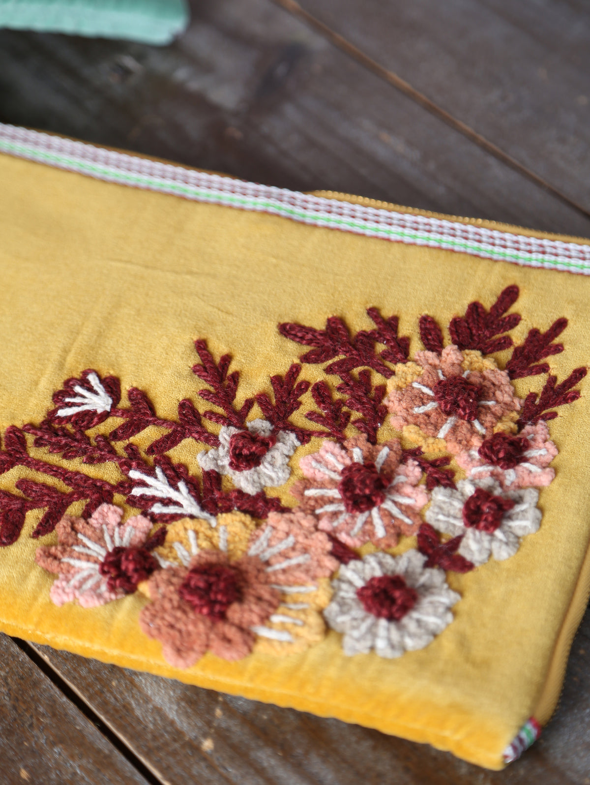 Embroidered Velvet Ipad Sleeve - 2 Colours Available
