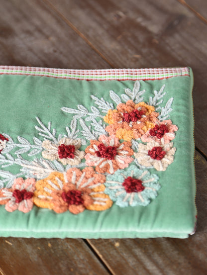 Embroidered Velvet Ipad Sleeve - 2 Colours Available
