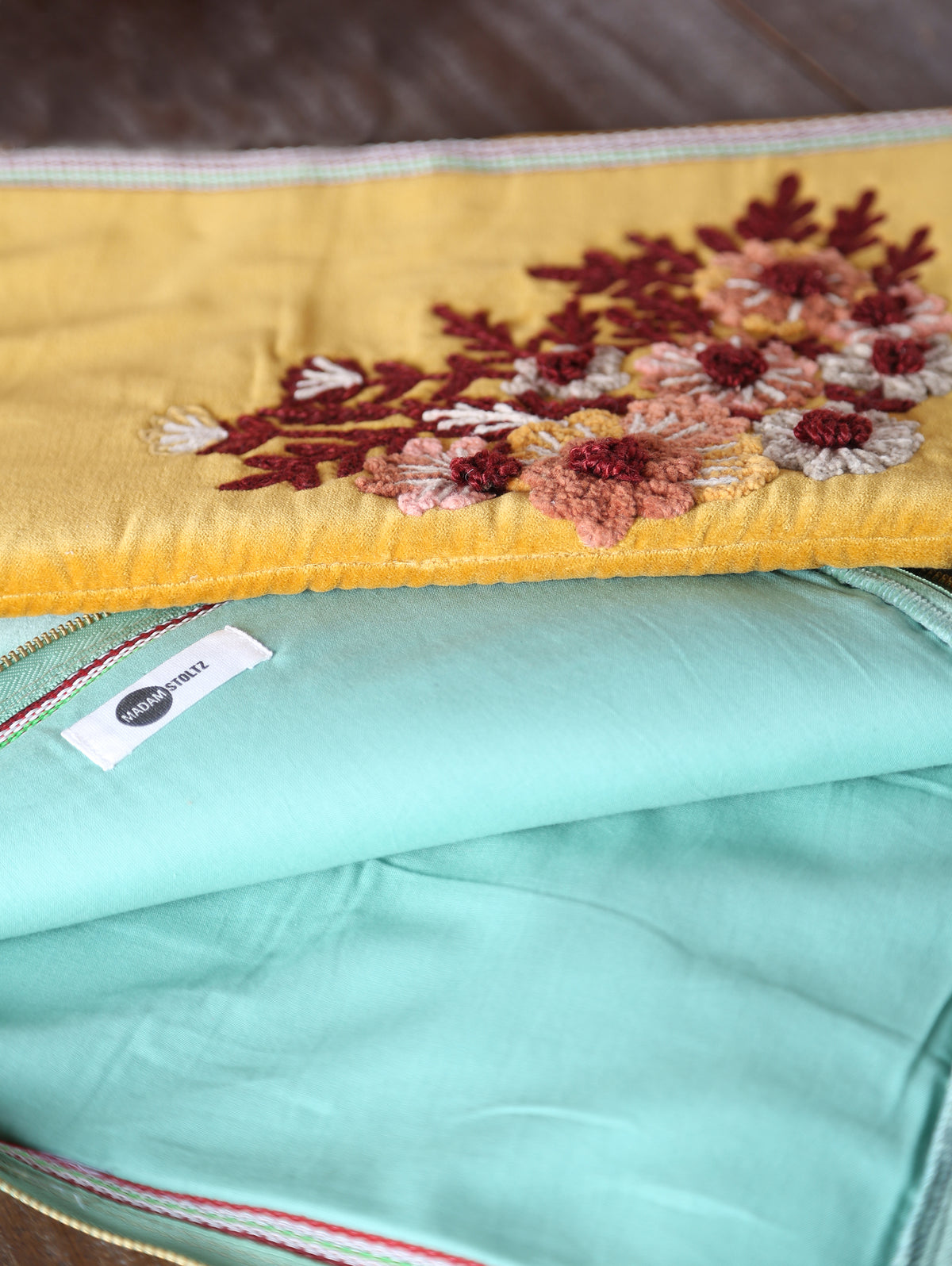 Embroidered Velvet Ipad Sleeve - 2 Colours Available