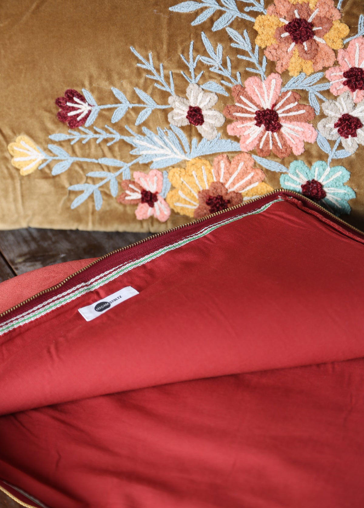 Embroidered Velvet Laptop Sleeve - 2 Colours Available