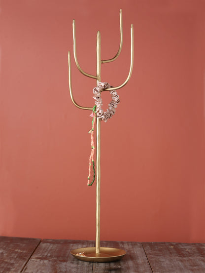 Hand Forged Layered Jewellery Stand - Brass