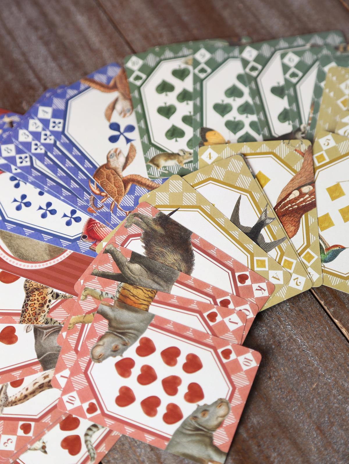Illustrated Single Deck Playing Cards - Animal Kingdom