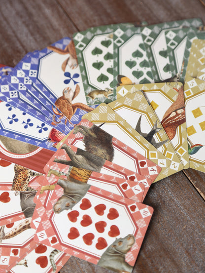 Illustrated Single Deck Playing Cards - Animal Kingdom