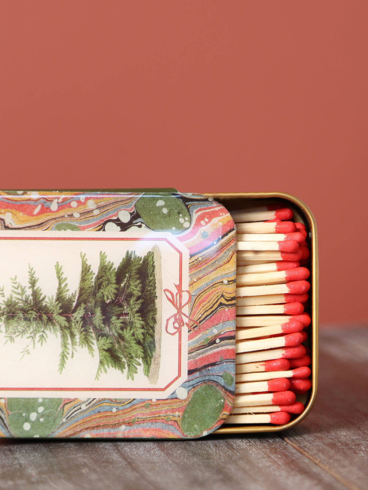Matches in Enamel Tin  - Fir Tree
