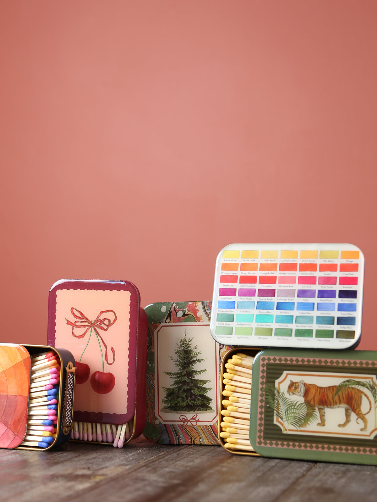 Matches in Enamel Tin  - Tiger