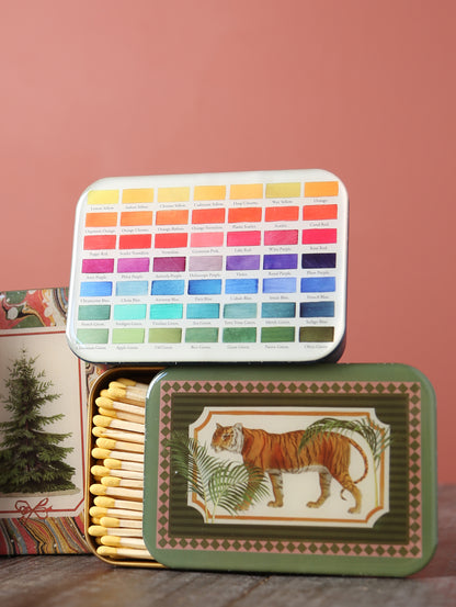 Matches in Enamel Tin  - Fir Tree