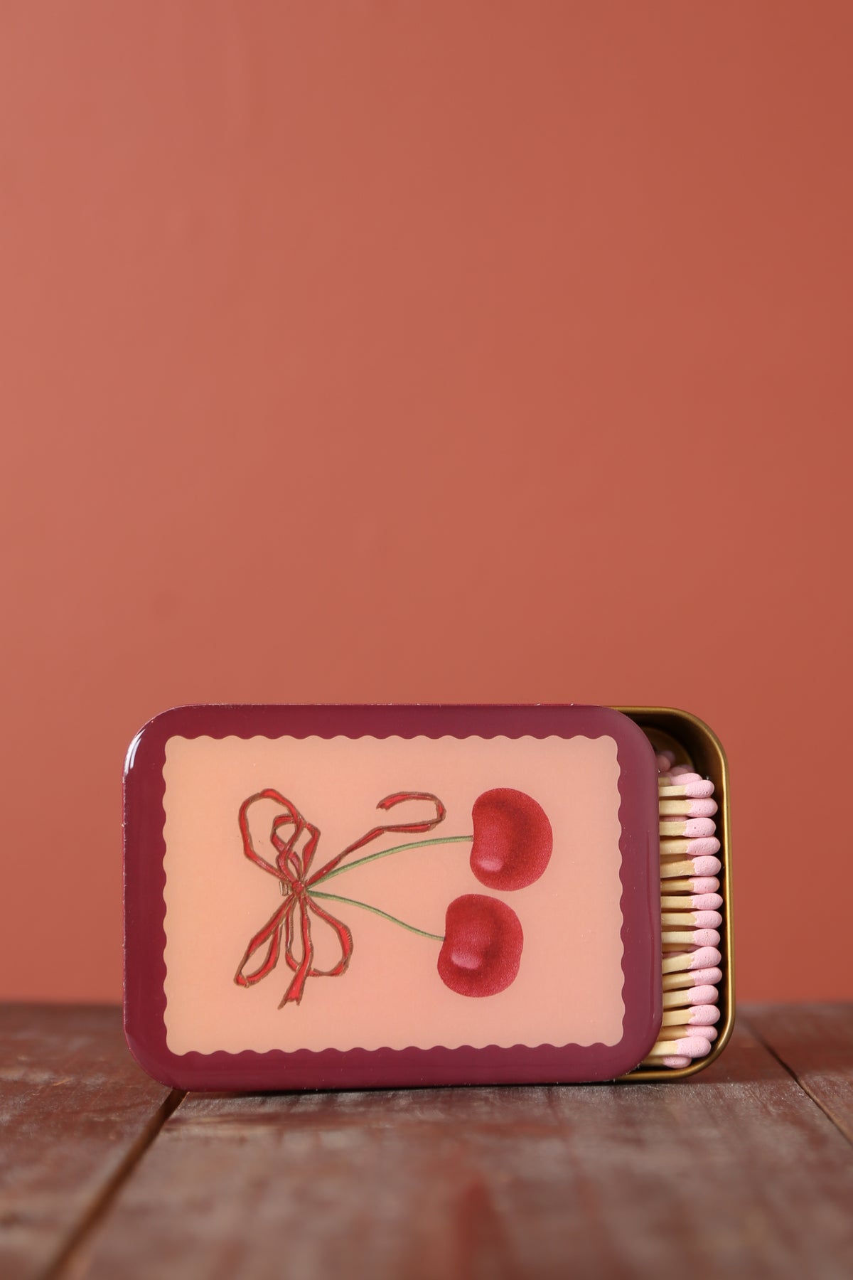 Matches in Enamel Tin  - Cherries