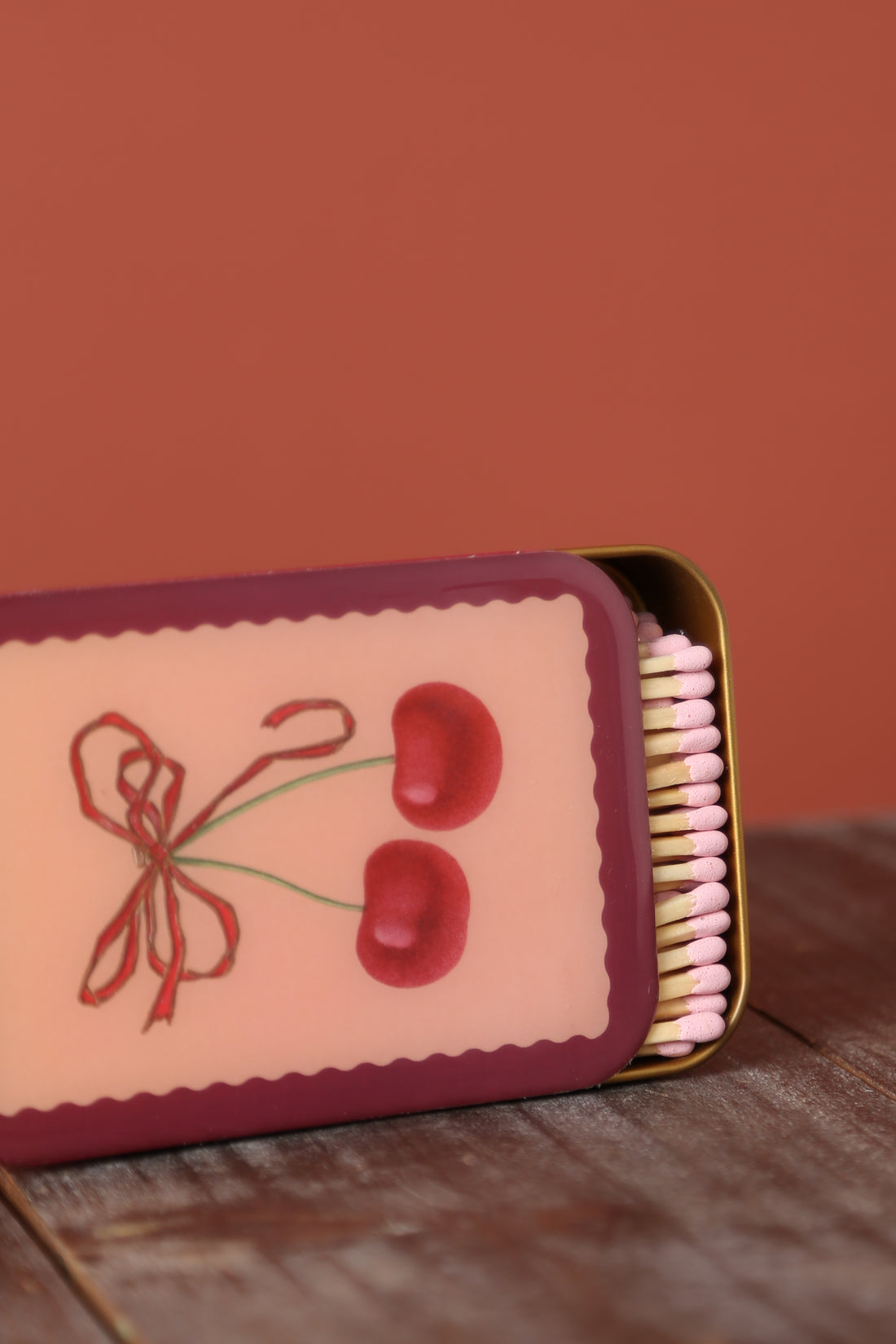 Matches in Enamel Tin  - Cherries