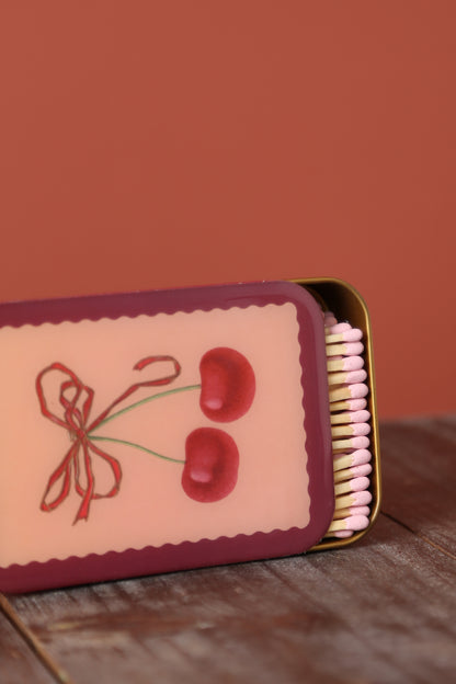 Matches in Enamel Tin  - Cherries