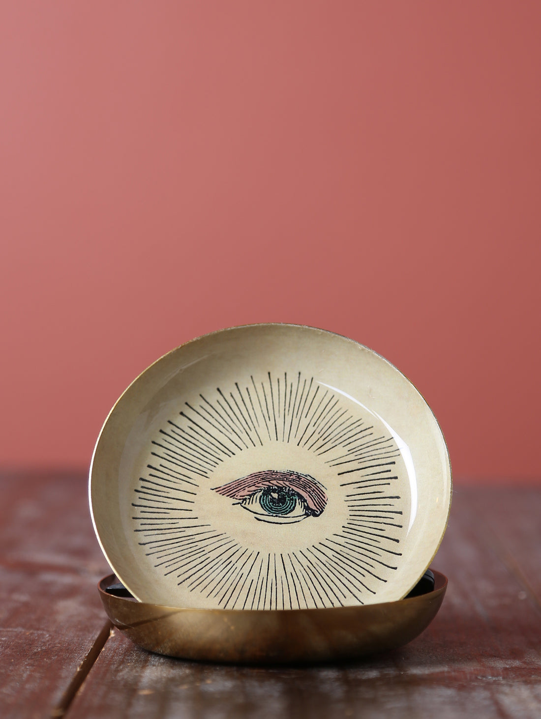 Round Enamel Tray - Eye