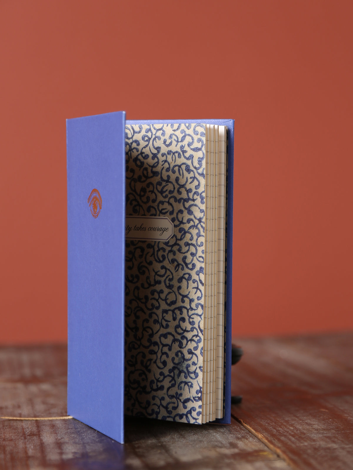 Slim Lined, Inspirational Quote Notebook - Blue