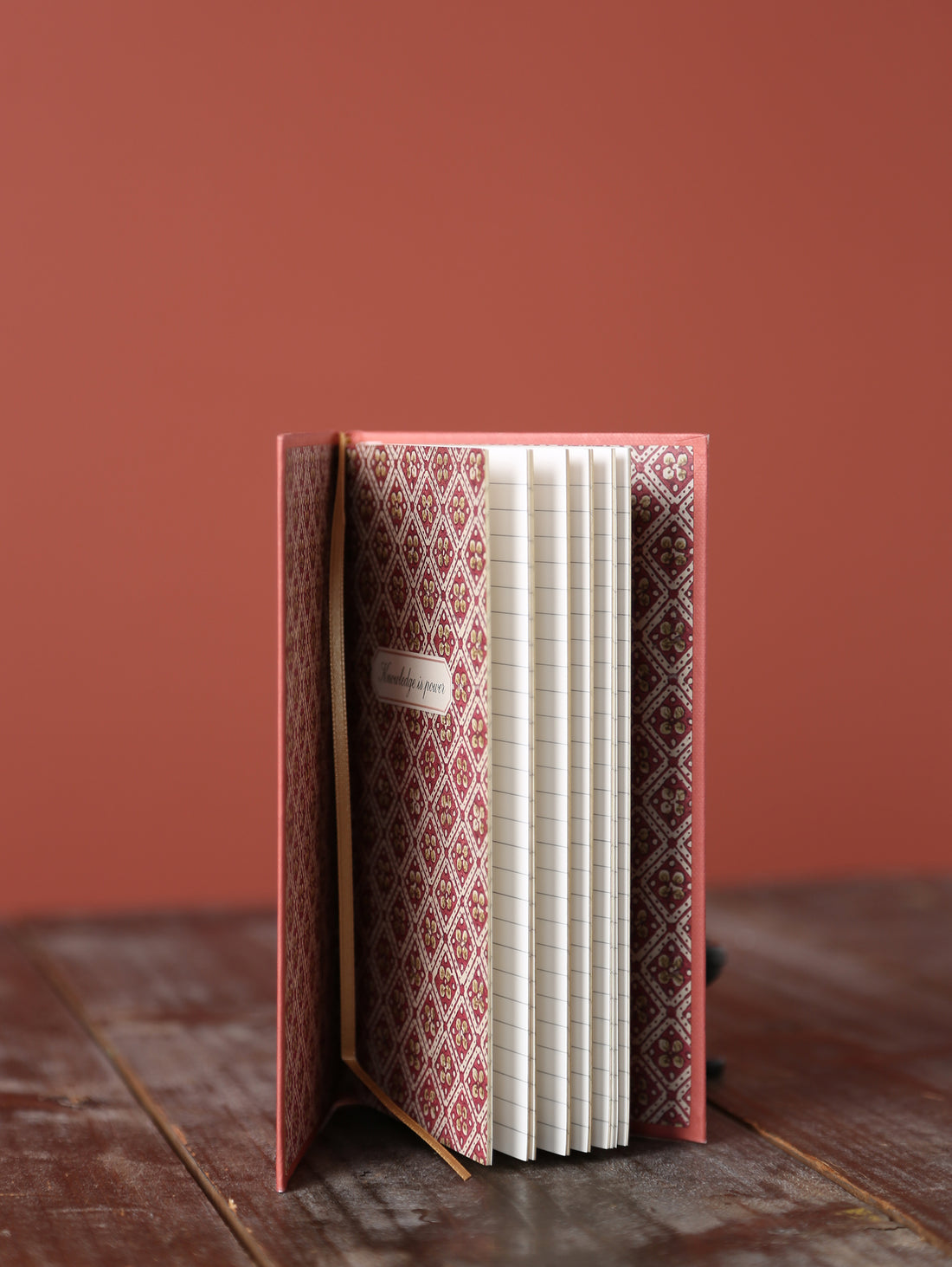 Slim Lined, Inspirational Quote Notebook - Clay