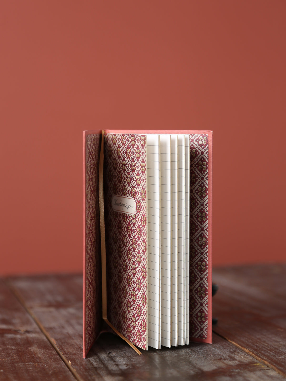 Slim Lined, Inspirational Quote Notebook - Clay
