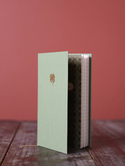 Slim Lined, Inspirational Quote Notebook- Green
