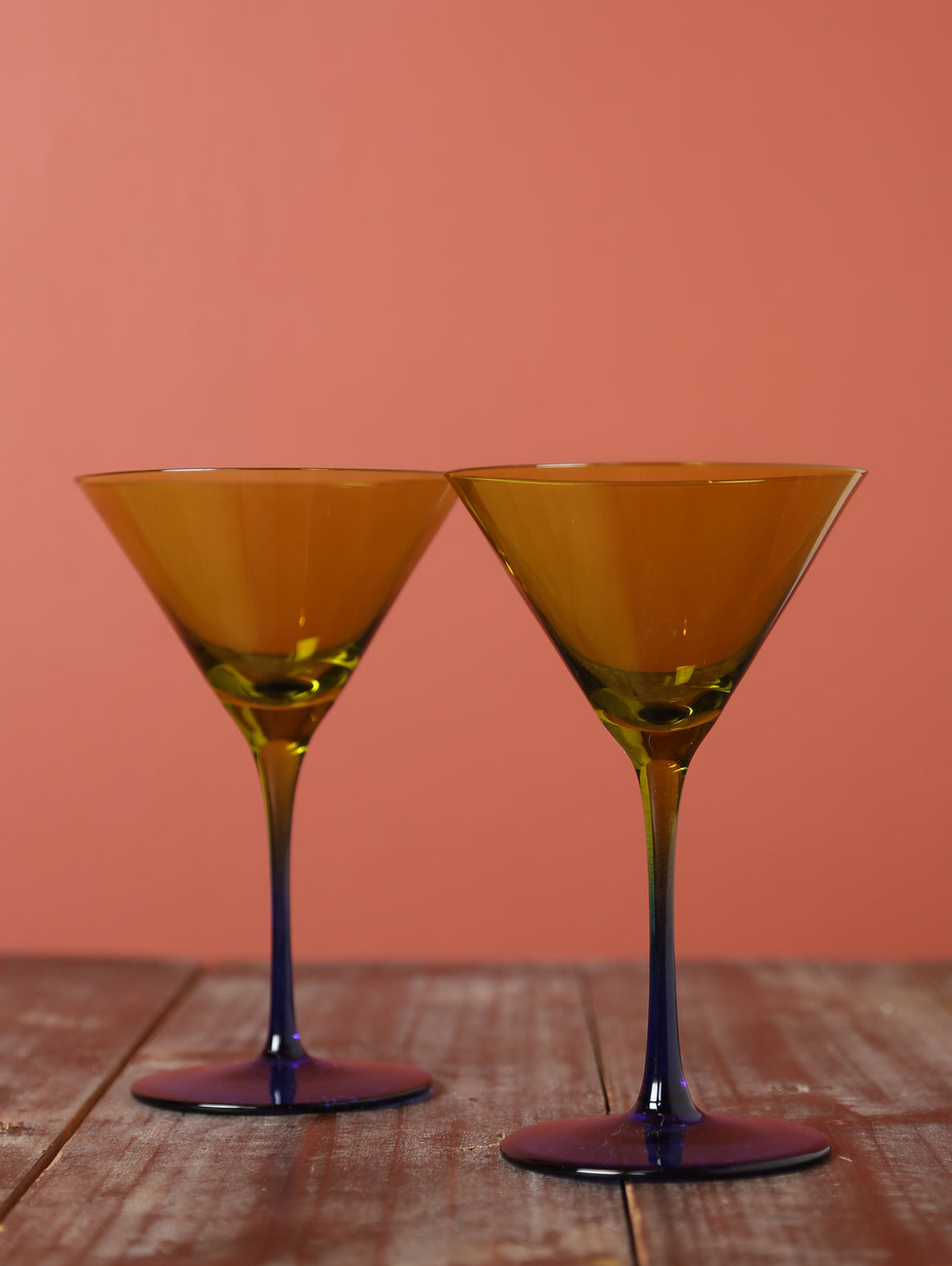 Charlie Martini Glasses - Set of 2 - Green