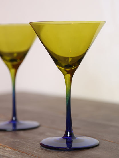 Charlie Martini Glasses - Set of 2 - Green