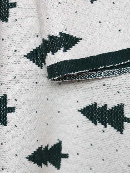 Festive Fir Knitted Throw