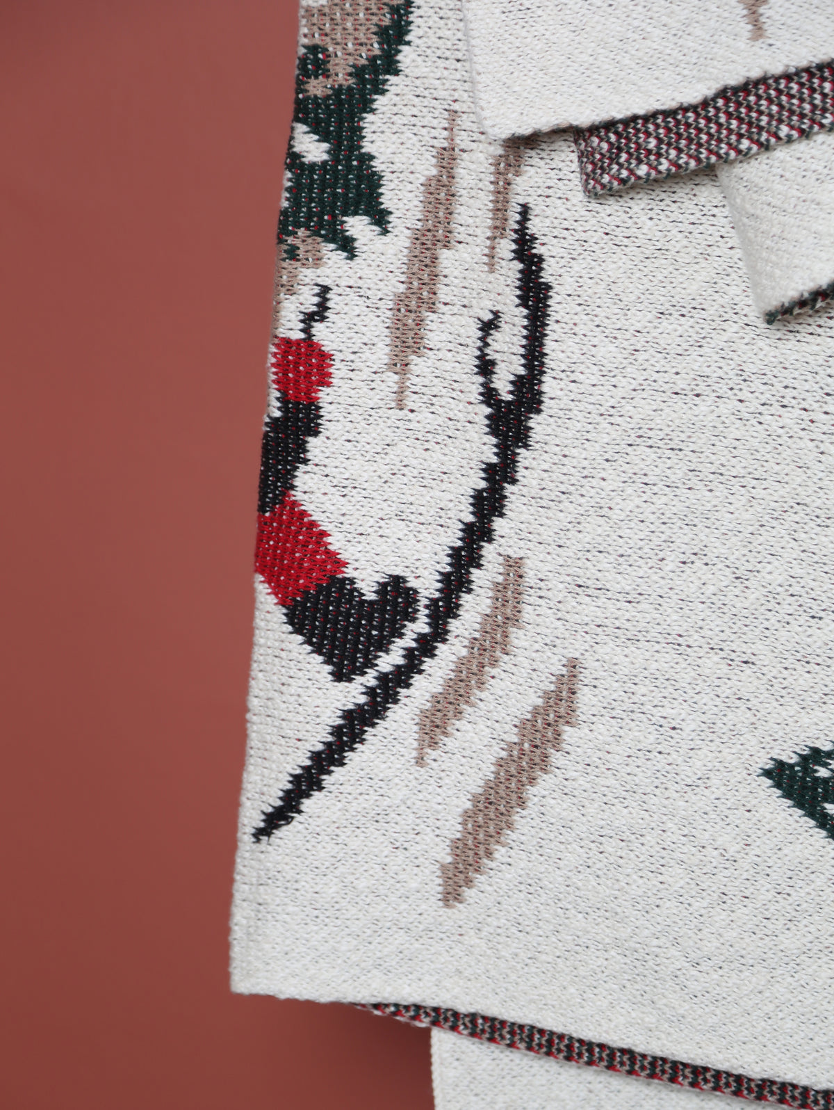 Alpine Skiing Knitted Throw