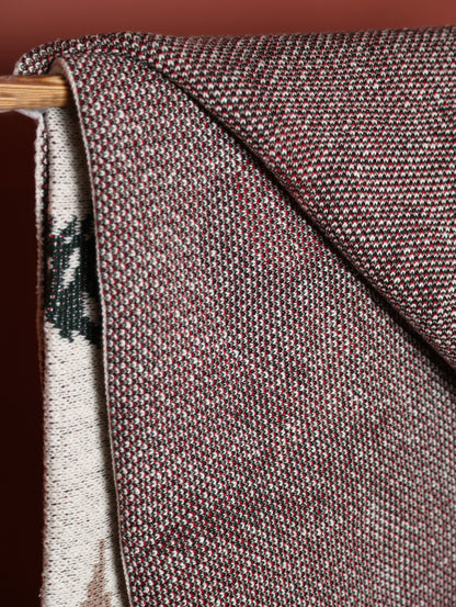 Alpine Skiing Knitted Throw