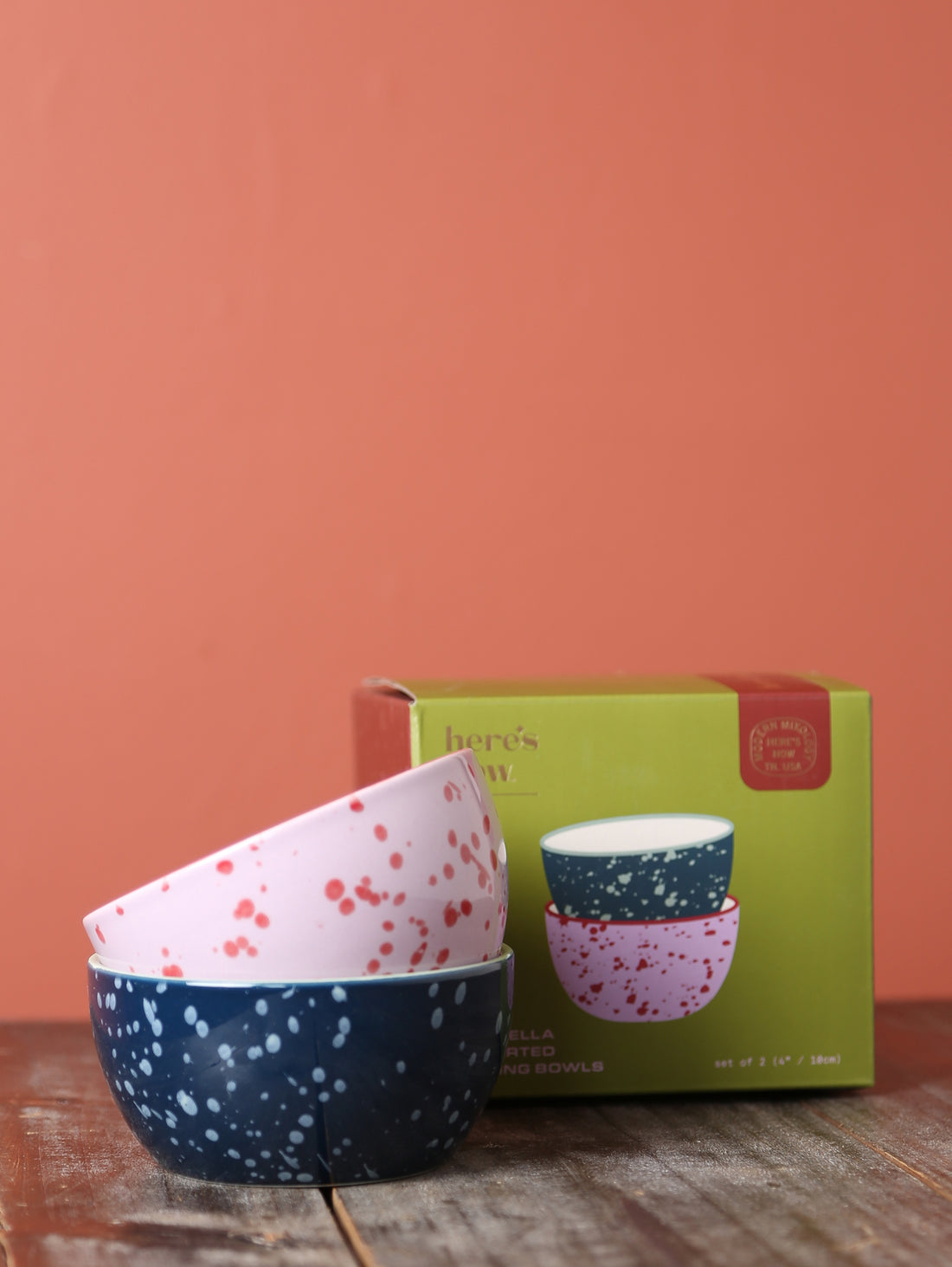 Bella Dipping Bowls - Set of 2 - Blue &amp; Pink